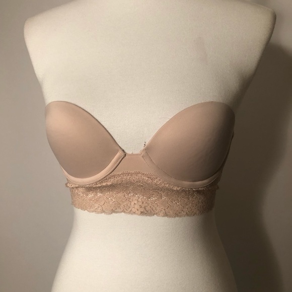PINK Victoria's Secret Other - Victoria’s Secret pink strapless nude bra size 32b